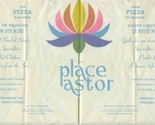 Place Astor Placemat Menu in French and English Montreal Canada - £14.09 GBP