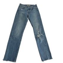 Levi&#39;s Wedgie Jeans Womens 24 Raw Hem Ankle High Rise Button Fly Premium... - $24.74