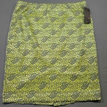 Mossimo Womens Skirt Midi Size L Green Bold Lime Gray Lace Elastic Waist Tube - £9.03 GBP