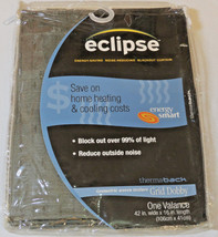Eclipse Valance Thermaback Energy Saving Noise Reducing Blackout  Curtain Olive - $15.43