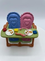 Vintage Fisher-Price Loving Family Dollhouse Twin Double Baby High Chair - £5.87 GBP