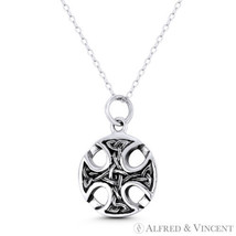 Canterbury Cross Triquetra Anglican Episcopalian Pendant in  925 Sterling Silver - £21.78 GBP+