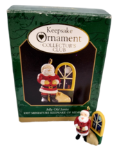 Vtg Hallmark Keepsake Ornament 1997 Miniature Jolly Old Santa Collectors Club - £3.80 GBP