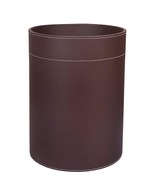 Shwaan Cylindrica lLeather Round Trash Can, Harness Leather Office Bin B... - £125.58 GBP