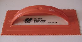 Marshalltown Nu-Pride Orange Plastic 3/16&quot; V Notched Trowel 9.5 in L x 4... - $5.84