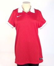 Nike Dri Fit Red Short Sleeve Polo Shirt Women&#39;s Large L NWT - $59.39