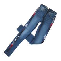 NWT Levi&#39;s Made &amp; Crafted 721 Skinny in West Coast Blues Embroidered Jeans 25 - £33.56 GBP