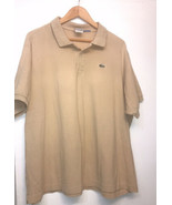 Men&#39;s Lacoste short sleeve Cream Tan shirt size 9 Good Condition - £10.62 GBP
