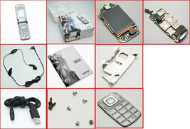 PARTS FLIP PHONE 6085 NOKIA MANUAL 2260 BOX EARBUD LCD CPU CHARGING CABL... - $4.99