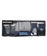 DIESEL Baby Boy 3-PACK GIFT SET Cap - Mittens &amp; Bootie Heather Grey / Bl... - $77.85 CAD