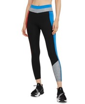Nike Womens Colorblock Dri-FIT 7/8 Leggings Large Black/lt Photo Blue/Ch... - $59.40