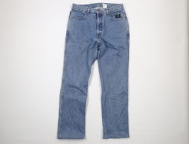 Vtg 90s Harley Davidson Mens 34x30 Distressed Spell Out Straight Leg Jeans USA - £54.45 GBP