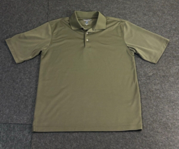 Pebble Beach Performance Golf Polo Shirt Men&#39;s Size Medium Green Logo - £11.79 GBP