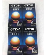 Lot of (4) T-120 Blank VHS Tapes. TDK E-HG Ultimate Performance, New - S... - $13.70 CAD