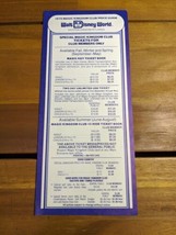1979 Magic Kingdom Club Price Guide Walt Disney World Pamphlet - £23.35 GBP