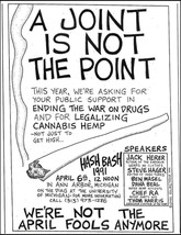 Hash Bash April 6, 1991 UM Ann Arbor Michigan 8 x 11 flyer b/w print - £3.09 GBP