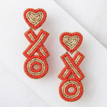 Plunder Earrings (new) XOXO - HEART, X &amp; O - 2.25&quot; LONG - (PPE2326) - $25.85