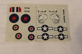 1/72 Scale Hasegawa, Curtiss P40N Fighter Airplane Decal Set from 1980 - £11.28 GBP