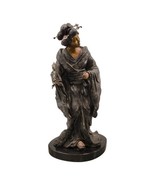 Cast Bronze Geisha Girl Cold Paint Art Sculpture Art Deco, Signed - £1,946.23 GBP
