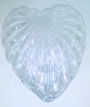 Heart Shaped Trinket Box Lead Crystal Ring Dish Vintage 1980s Jewelry Box Gift - £9.96 GBP