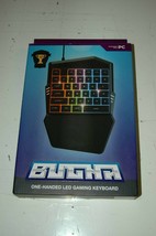 NIB Bugha One Handed LED Gaming Keyborad PC Computer USB New - £22.04 GBP