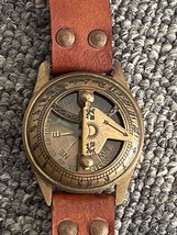 Nautical Brass Sundial Compass Vintage Wrist Compass gift Uk Stock Uk Se... - £23.11 GBP