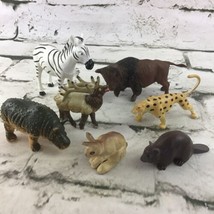 Vintage 90’s Animal Figures Assorted Lot Of 7 Elk Beaver Rabbit Safari K... - £9.15 GBP