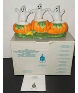 Partylite Halloween Ghost Trio Pumpkin Tea Light Candle Holder Fall Deco... - $41.04 CAD