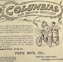 Columbia Bicycles 1894 Advertisement Victorian Pope Bikes Beyond Critics... - €17,30 EUR Columbia Bicycles 1894 Advertisement Victorian Pope Bikes Beyond Critics... - €17,30 EUR