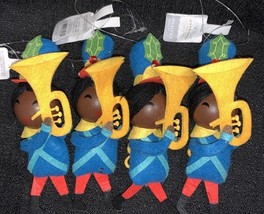 Target Wondershop Christmas Ornament Tuba Player Felt Wood Face 2021 Lot... - $440.64 MXN