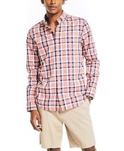 Nautica Men&#39;s Classic-Fit Long-Sleeve Plaid Poplin Shirt B4HP - £21.47 GBP