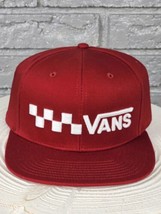 Vans Logo Trecker SB Snapback Hat Cap Red One Size Adjustable Model VN0A... - $24.74