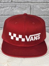 Vans Logo Trecker SB Snapback Hat Cap Red One Size Adjustable Model VN0A... - £19.75 GBP