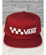 Vans Logo Trecker SB Snapback Hat Cap Red One Size Adjustable Model VN0A... - £19.75 GBP