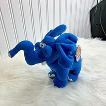 New King Plush Elephant Blue Plush Stuffed Animal Toy 10 in Lgth - $11.87