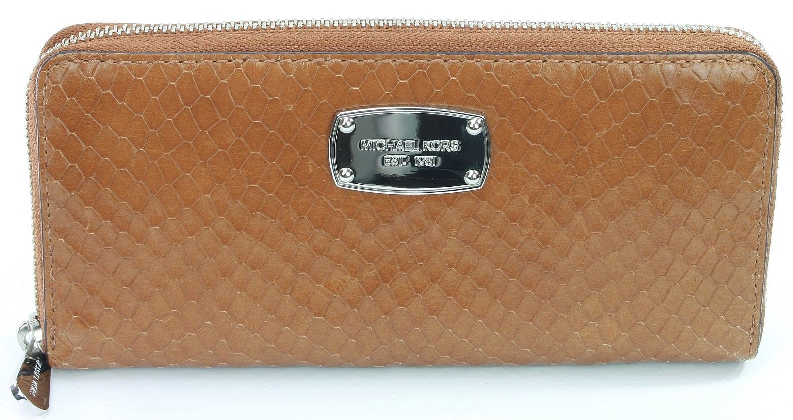 Michael Kors Purse Wallet Brown Soft Python Embossed Leather RRP £140 - £125.95 GBP