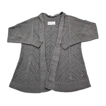 Casual Sweaters Womens XL Gray Long Sleeve Open Front Knitted Cardigan - £10.86 GBP