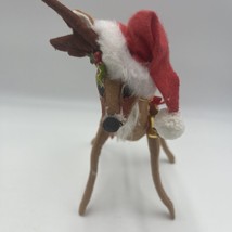 Rare Vintage Annalee Doll Poseable 8” Rudolph Red Nosed Reindeer Christmas 1986 - £38.72 GBP