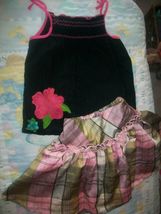 Girl&#39;s Children&#39;s Place Pink &amp; Gold Plaid SKIRT &amp; Top Excellent Condition Sz 4 - £10.14 GBP