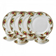Royal Albert Old Country Roses 12 PC Set of 4 Dinner Plates-4 Cups-4 Sau... - $221.00