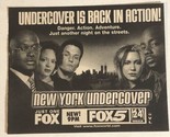 New York Undercover Tv Guide Print Ad Malik Yoba TPA11 - $5.93