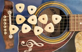 10 Rare &amp; Real Camel Bone Handcrafted Guitar picks plectrums Guitar Play... - £22.01 GBP