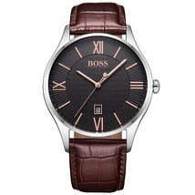 Hugo Boss Men&#39;s Governor Grey Dial Watch - 1513484 - £100.88 GBP