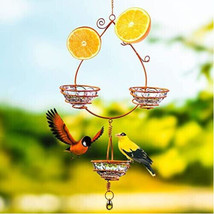 Oriole Bird Feeder Joie Domi Metal Hanging Bird Feeder with 3 trays &amp; sticks - £26.32 GBP