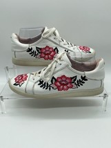 KATE SPADE NEW YORK EVERHART EMBROIDERED LEATHER WHITE SNEAKERS SIZE 8 1/2M - £21.53 GBP