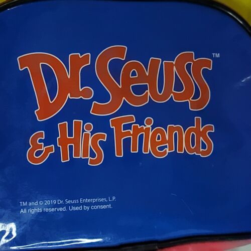 Dr Seuss And Friends Mini Backpack 12" x 9" Zipper Book Bag Yellow Cat Hat Item image 2