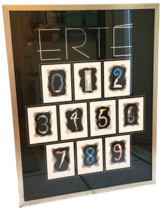 Vintage ERTE Numbers Lithograph Poster Circa 1980&#39;s Framed - £391.72 GBP