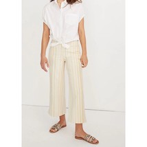 Madewell Emmett Cream Wide-Leg Crop Pants Rainbow Stripe Size 32 - £26.67 GBP