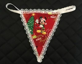 New Womens MICKEY MOUSE Christmas Disney Gstring Thong Red Panty Underwear - $19.99