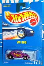 Hot Wheels Early-Mid 1990s Mainline #171 VW Bug Mtflk Purple w/ BWs - $12.50